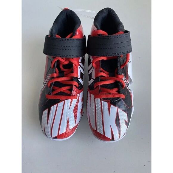 SIZE 6Y Nike Force Trout 7 GS Black Challenge Red Customizable Baseball Cleats - Picture 1 of 9